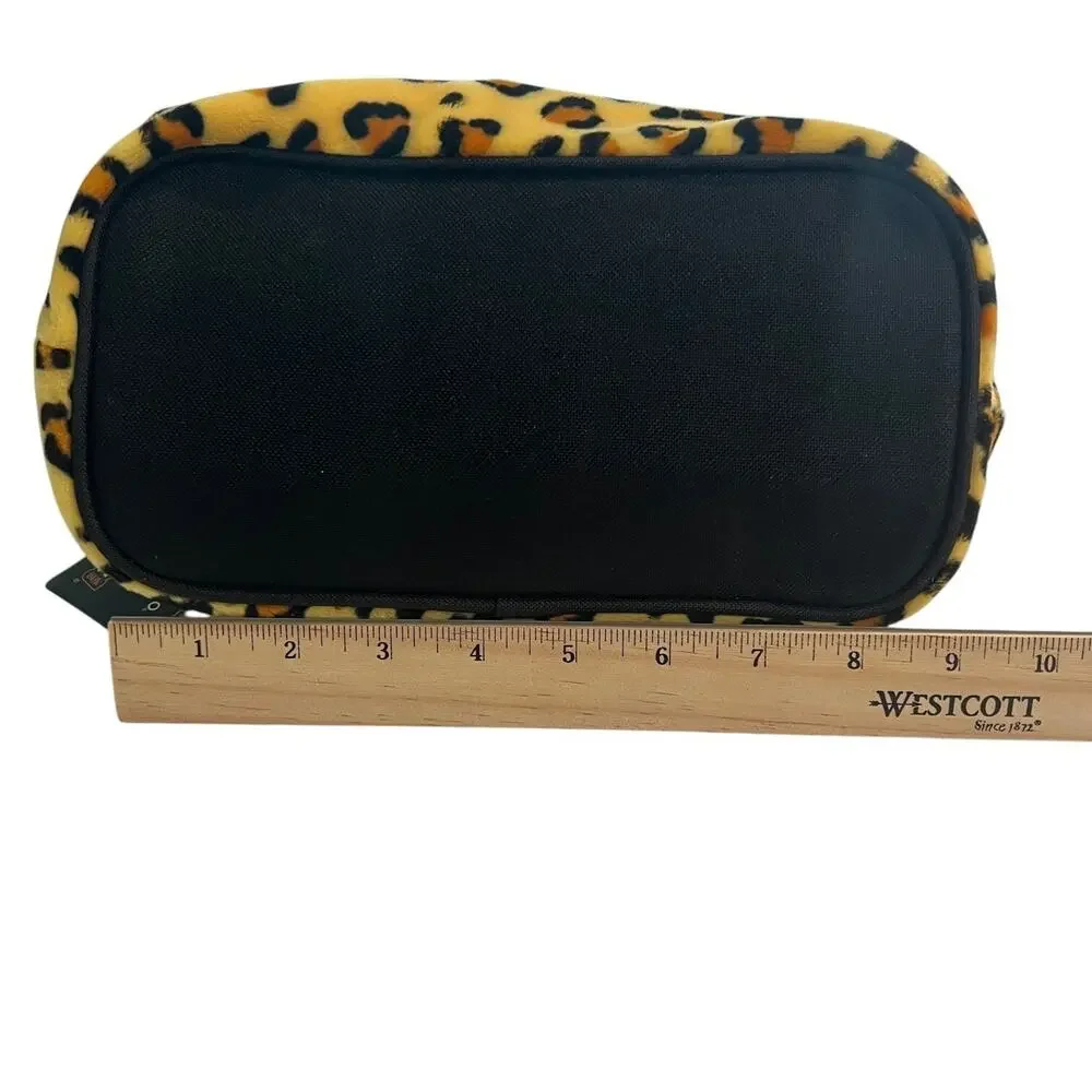 Enesco Wild Nici Leopard Print Plush Cosmetic Bag Pouch – Mini Travel Case
